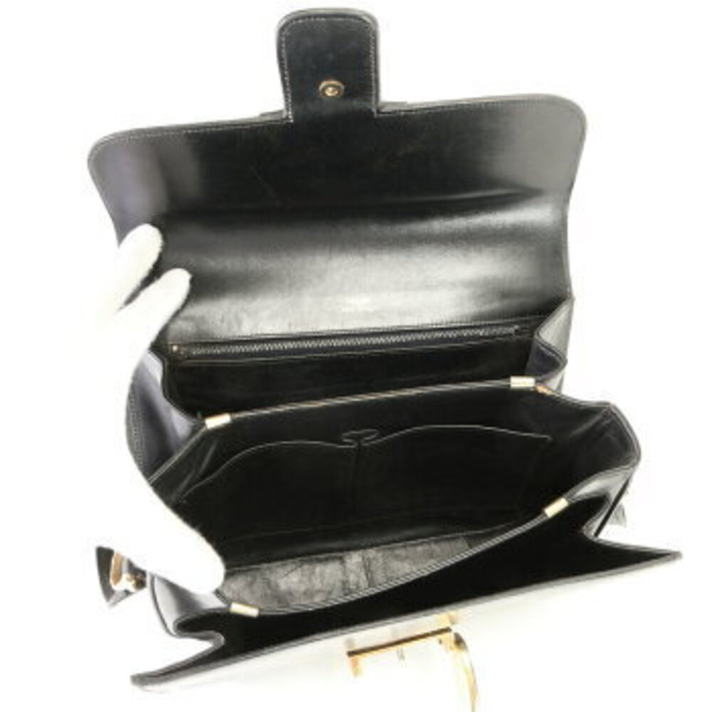 Celine Tote Bag Carriage Leather Shoulder Horse Black EFE - Picture 13 of 14
